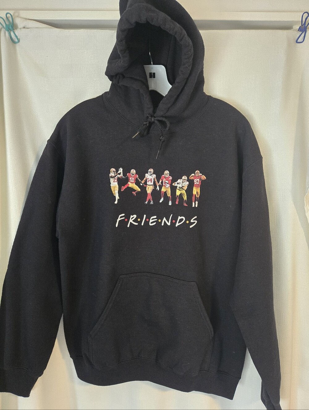 San Francisco 49ers Black 'Friends' Graphic Hoodie Sweatshirt - Men's Pullover